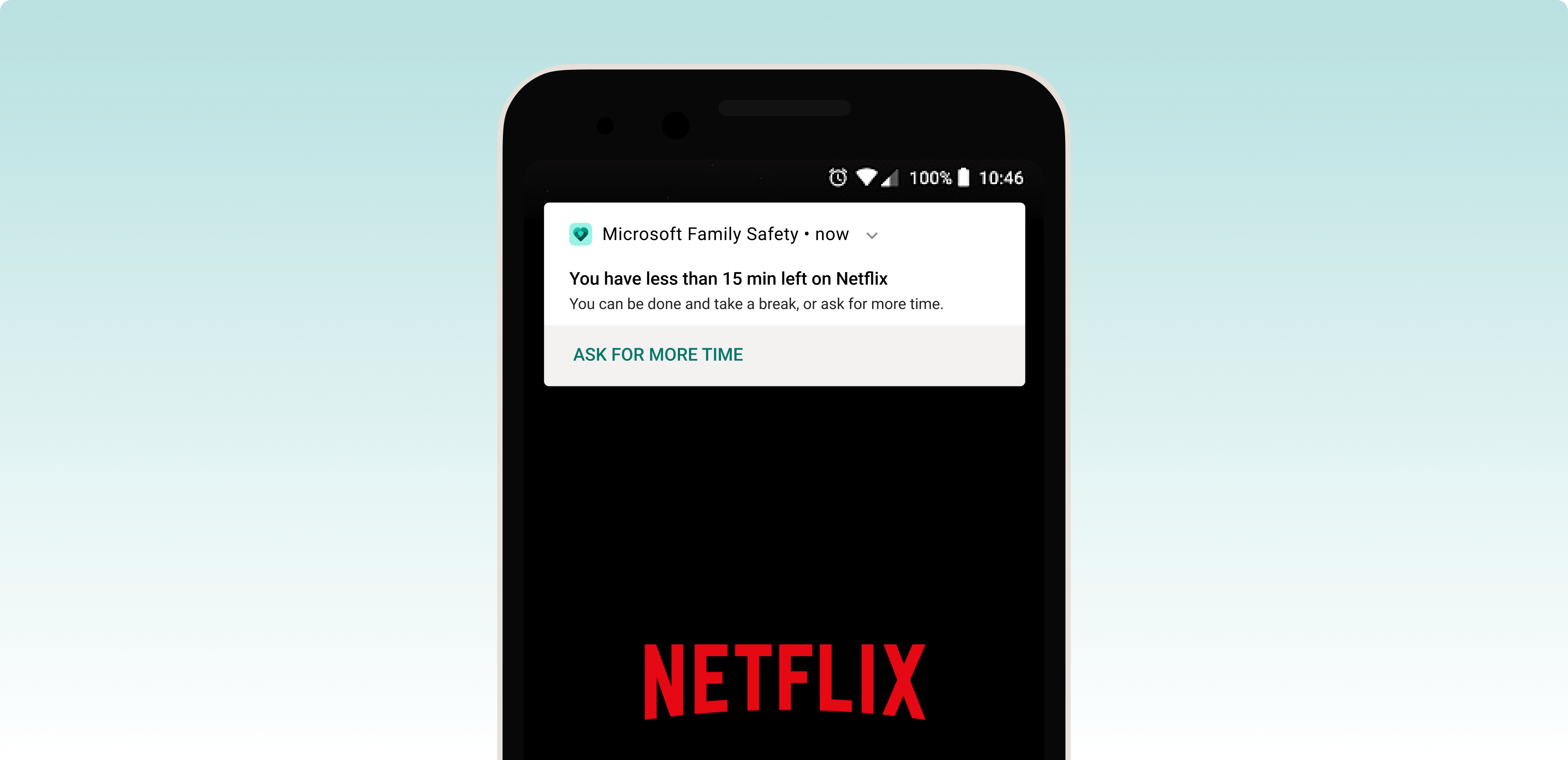 Microsoft screen time notification